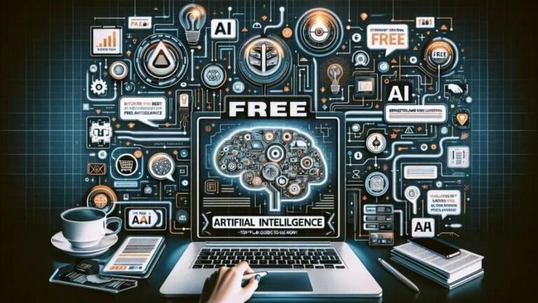 Guia com as melhores IAs gratuitas para 2025, mostrando ferramentas de produtividade e criação de conteúdo para profissionais.