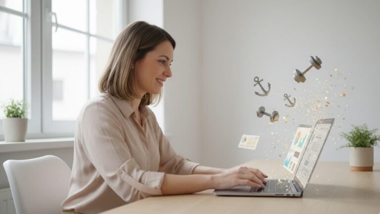 Criador de conteúdo aplicando dicas para uma criação de conteúdo mais leve, desapegando de hábitos que roubam tempo e energia.