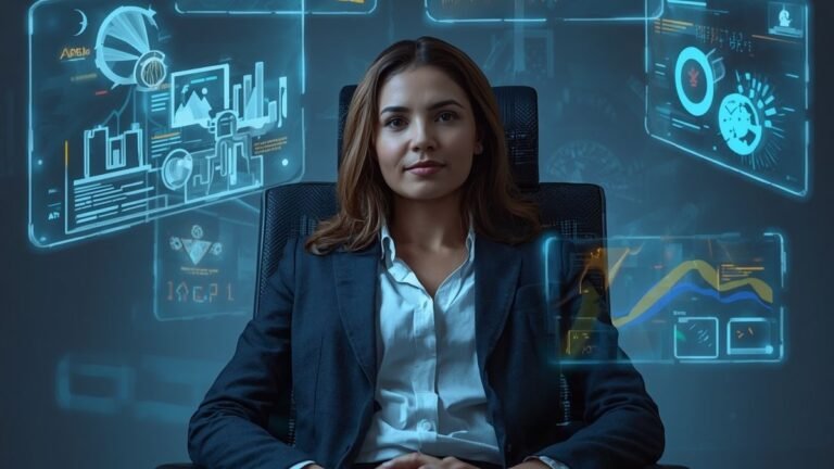 Profissional usando o "Modo Deus" da IA com ferramentas secretas para dobrar a produtividade e automatizar tarefas.